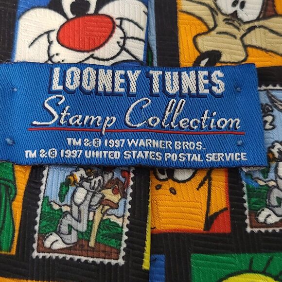 Vintage Set of 2 Looney Tunes Men's Neckties 1993 Bugs Bunny Daffy Duck, Taz - Picture 4 of 14